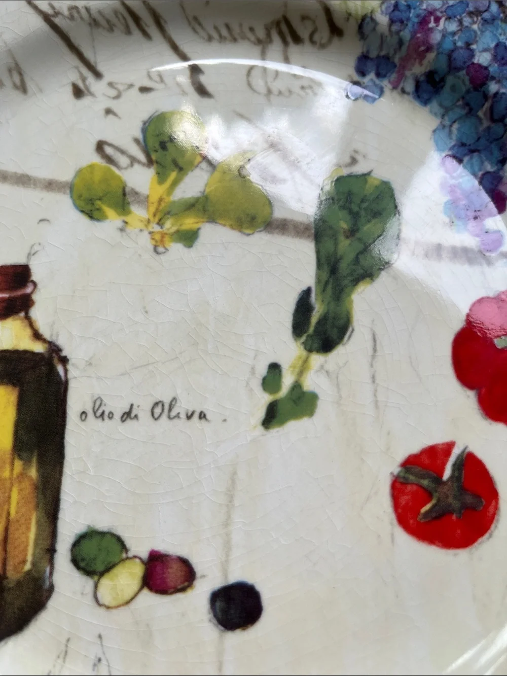 Williams Sonoma Set of 2 Olive Oil Tuscan Produce Salad Plates